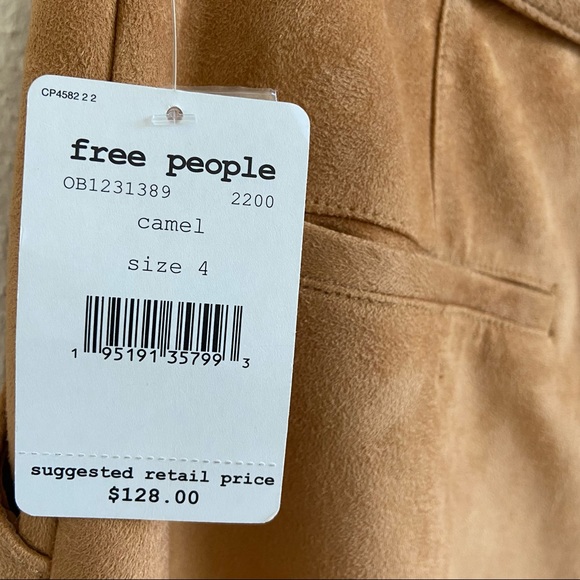 Free People Nightfall Vegan Suede Pant in Camel Size 4 - Picture 5 of 10